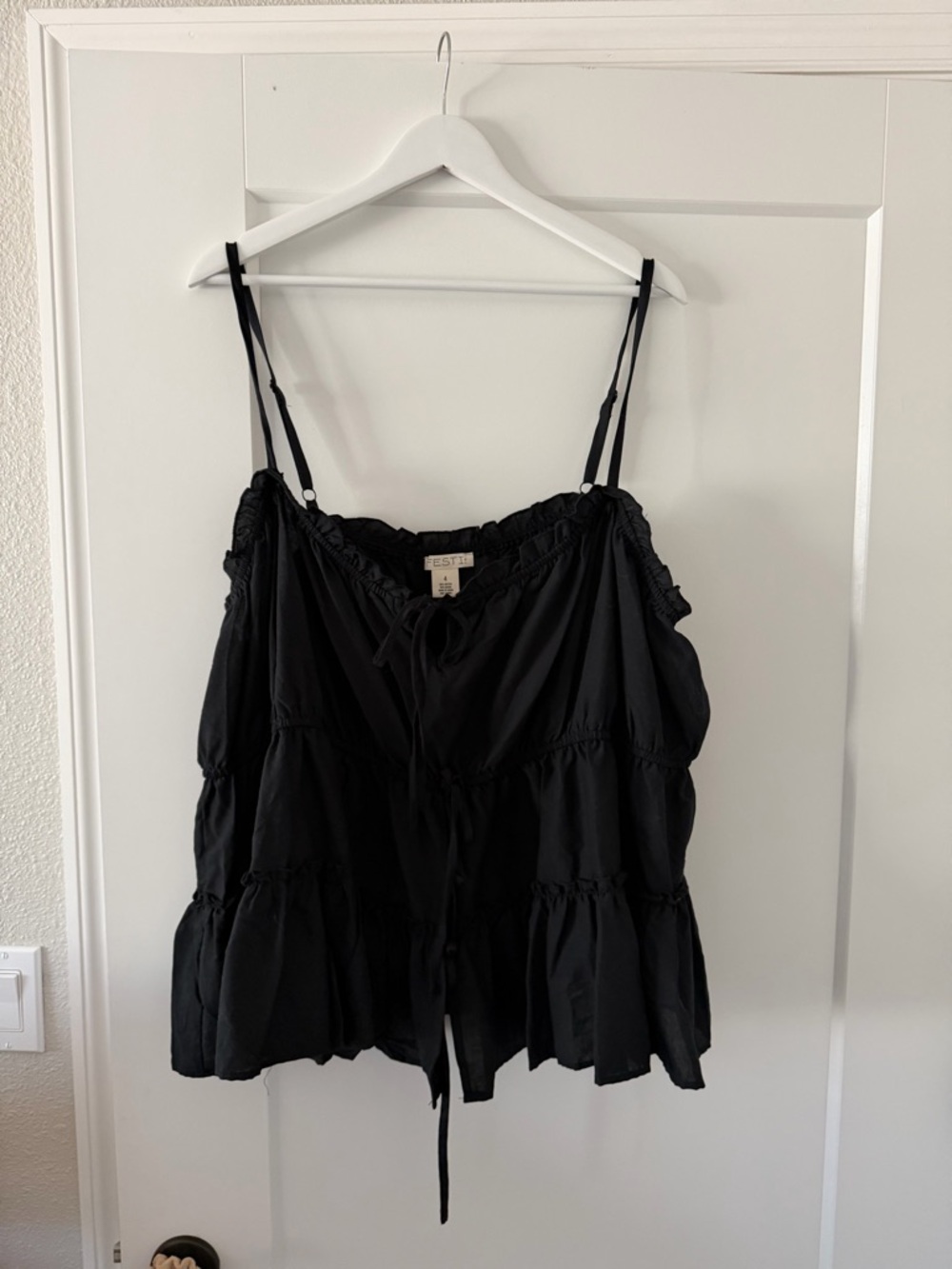 Torrid Black Tiered Spaghetti Strap Women's Top